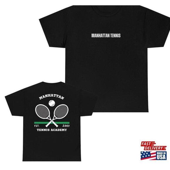 Other - Tennis Academy Tshirt Manhattan Shirt Graphic Tee Classic Unisex 2 Sided